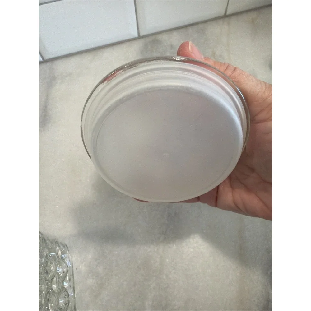 Vintage Anchor Hocking Wexford Clear Medium Canister‎ Jar w/ Lid 6 1/2